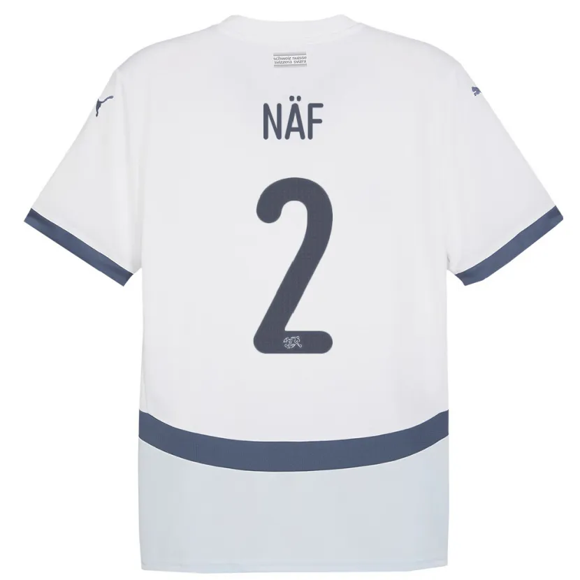 Danxen Hombre Camiseta Suiza Philip Naf #2 Blanco 2ª Equipación 24-26 La Camisa México