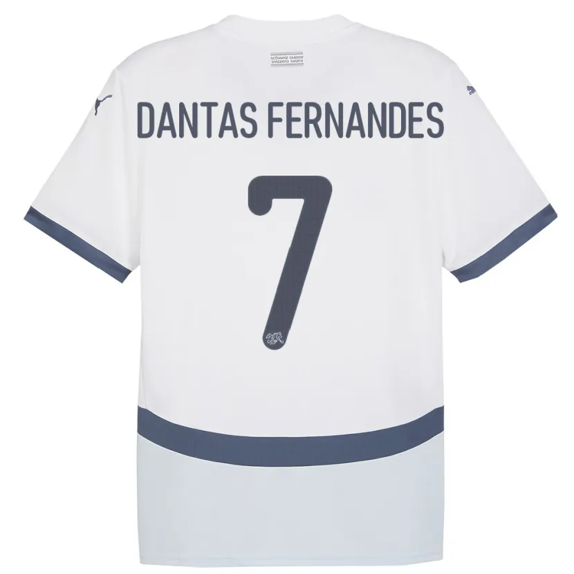 Danxen Hombre Camiseta Suiza Ronaldo Dantas Fernandes #7 Blanco 2ª Equipación 24-26 La Camisa México