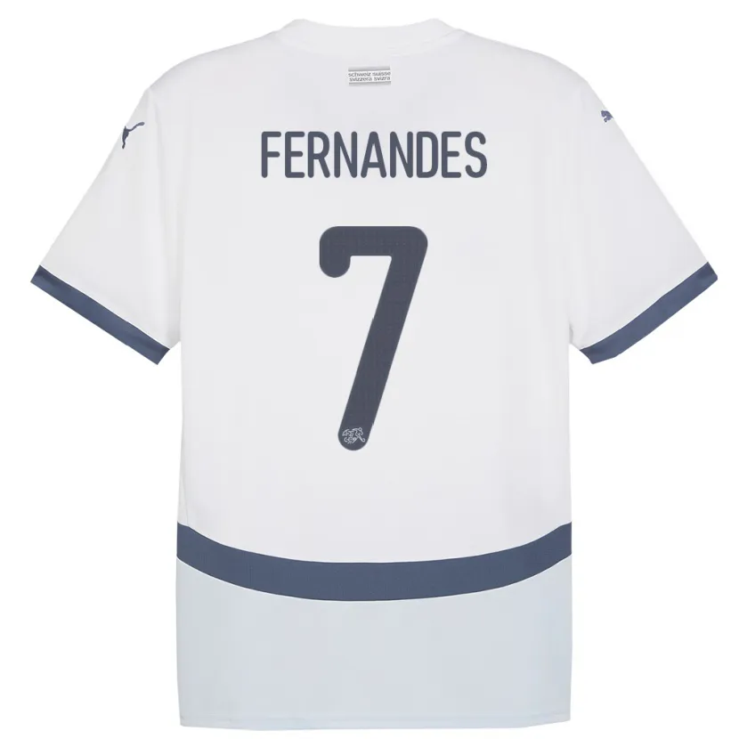 Danxen Hombre Camiseta Suiza Ruben Fernandes #7 Blanco 2ª Equipación 24-26 La Camisa México