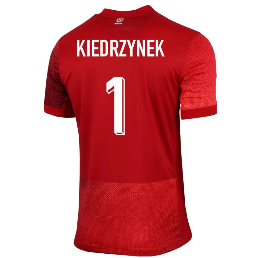 Danxen Hombre Camiseta Polonia Katarzyna Kiedrzynek #1 Rojo 2ª Equipación 24-26 La Camisa México