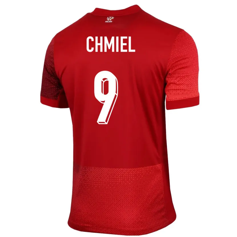 Danxen Hombre Camiseta Polonia George Chmiel #9 Rojo 2ª Equipación 24-26 La Camisa México