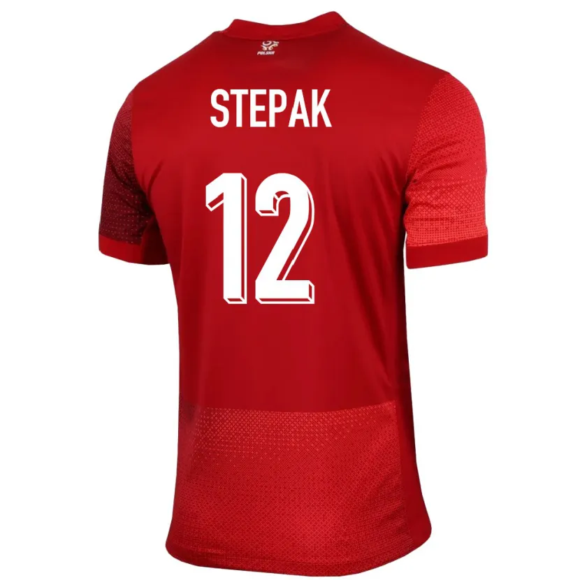Danxen Hombre Camiseta Polonia Jakub Stepak #12 Rojo 2ª Equipación 24-26 La Camisa México