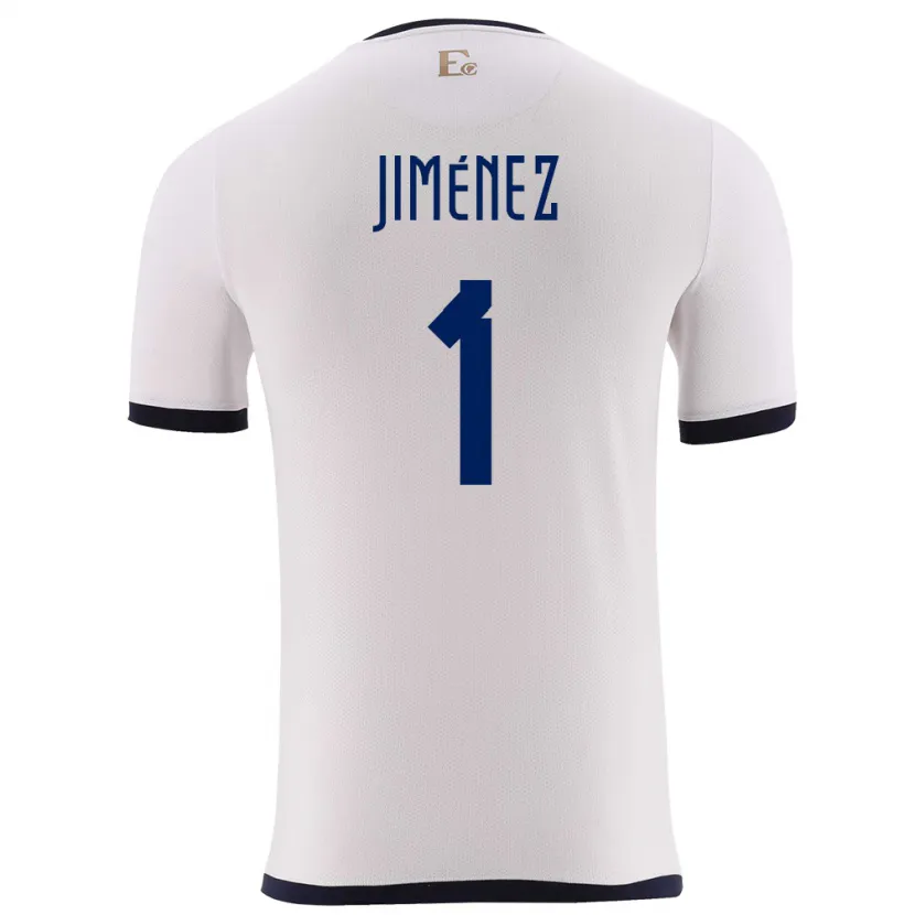 Danxen Hombre Camiseta Ecuador Tony Jimenez #1 Blanco 2ª Equipación 24-26 La Camisa México