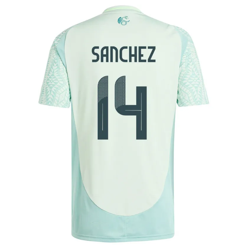 Danxen Hombre Camiseta México Erick Sanchez #14 Lino Verde 2ª Equipación 24-26 La Camisa México