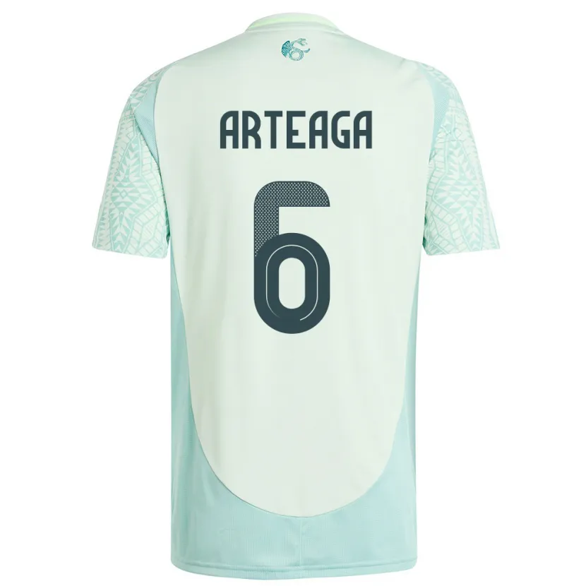 Danxen Hombre Camiseta México Gerardo Arteaga #6 Lino Verde 2ª Equipación 24-26 La Camisa México