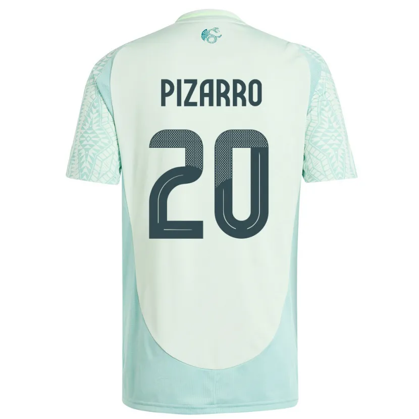 Danxen Hombre Camiseta México Rodolfo Pizarro #20 Lino Verde 2ª Equipación 24-26 La Camisa México