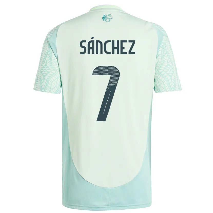 Danxen Hombre Camiseta México Maria Sanchez #7 Lino Verde 2ª Equipación 24-26 La Camisa México