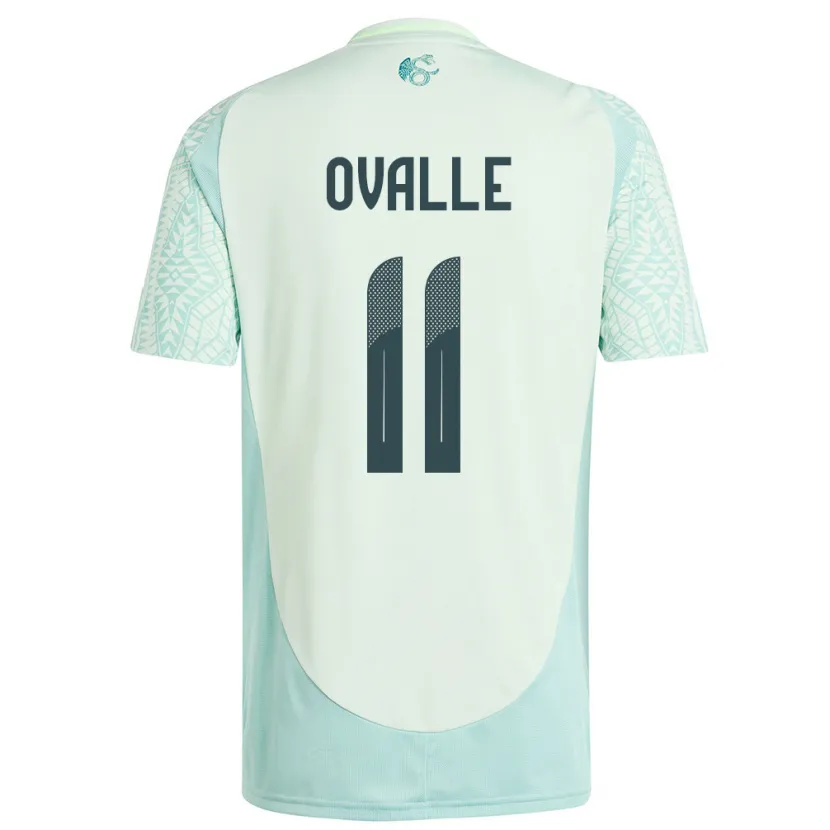Danxen Hombre Camiseta México Lizbeth Ovalle #11 Lino Verde 2ª Equipación 24-26 La Camisa México