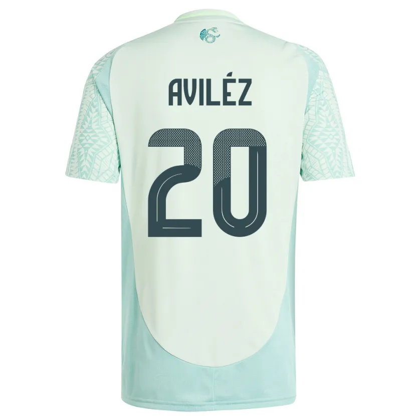 Danxen Hombre Camiseta México Aylin Avilez #20 Lino Verde 2ª Equipación 24-26 La Camisa México