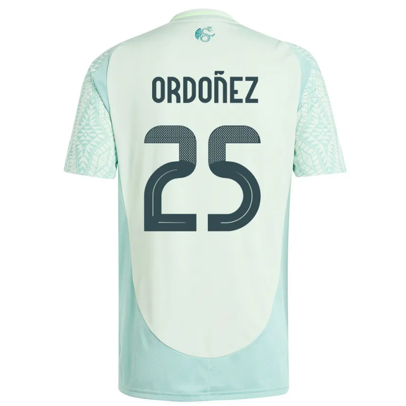 Danxen Hombre Camiseta México Diana Ordonez #25 Lino Verde 2ª Equipación 24-26 La Camisa México