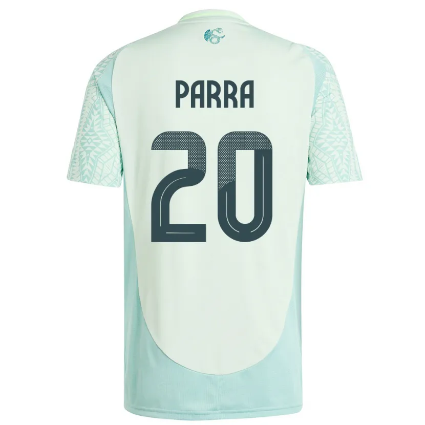 Danxen Hombre Camiseta México Rodrigo Parra #20 Lino Verde 2ª Equipación 24-26 La Camisa México