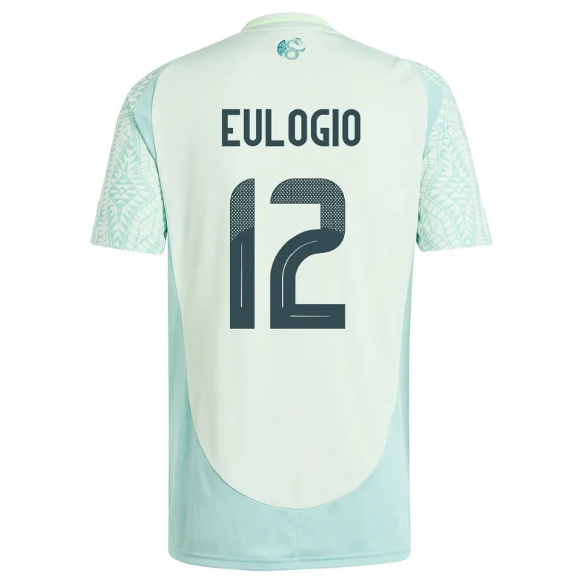 Danxen Hombre Camiseta México Jose Eulogio #12 Lino Verde 2ª Equipación 24-26 La Camisa México