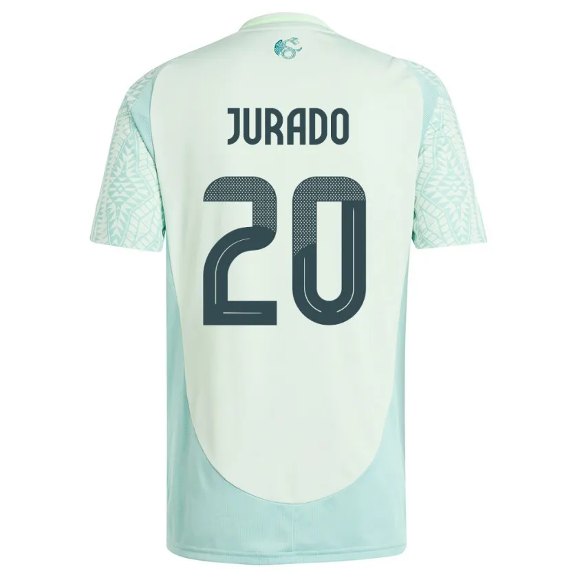 Danxen Hombre Camiseta México Heriberto Jurado #20 Lino Verde 2ª Equipación 24-26 La Camisa México