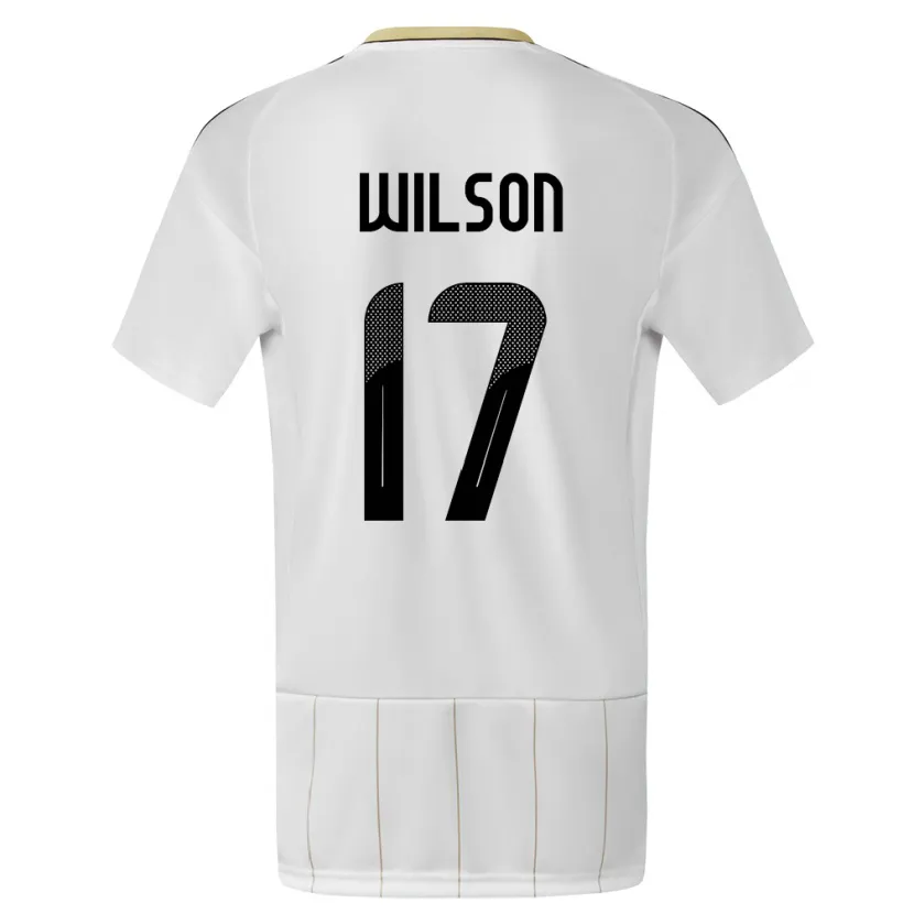 Danxen Hombre Camiseta Costa Rica Roan Wilson #17 Blanco 2ª Equipación 24-26 La Camisa México