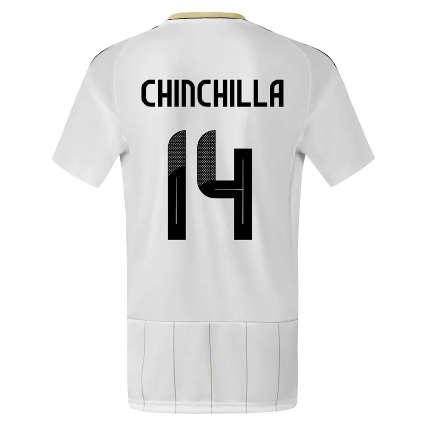 Danxen Hombre Camiseta Costa Rica Priscila Chinchilla #14 Blanco 2ª Equipación 24-26 La Camisa México