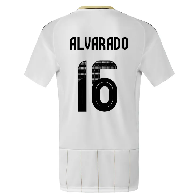 Danxen Hombre Camiseta Costa Rica Katherine Alvarado #16 Blanco 2ª Equipación 24-26 La Camisa México