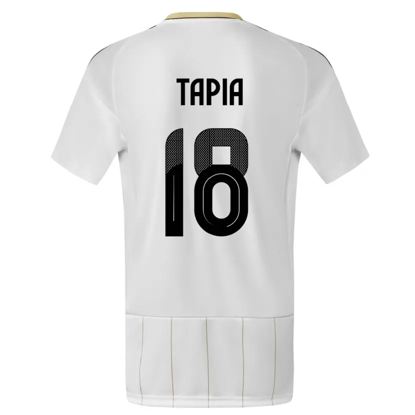 Danxen Hombre Camiseta Costa Rica Priscilla Tapia #18 Blanco 2ª Equipación 24-26 La Camisa México