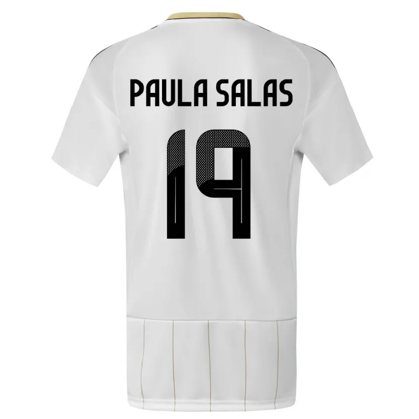 Danxen Hombre Camiseta Costa Rica Maria Paula Salas #19 Blanco 2ª Equipación 24-26 La Camisa México