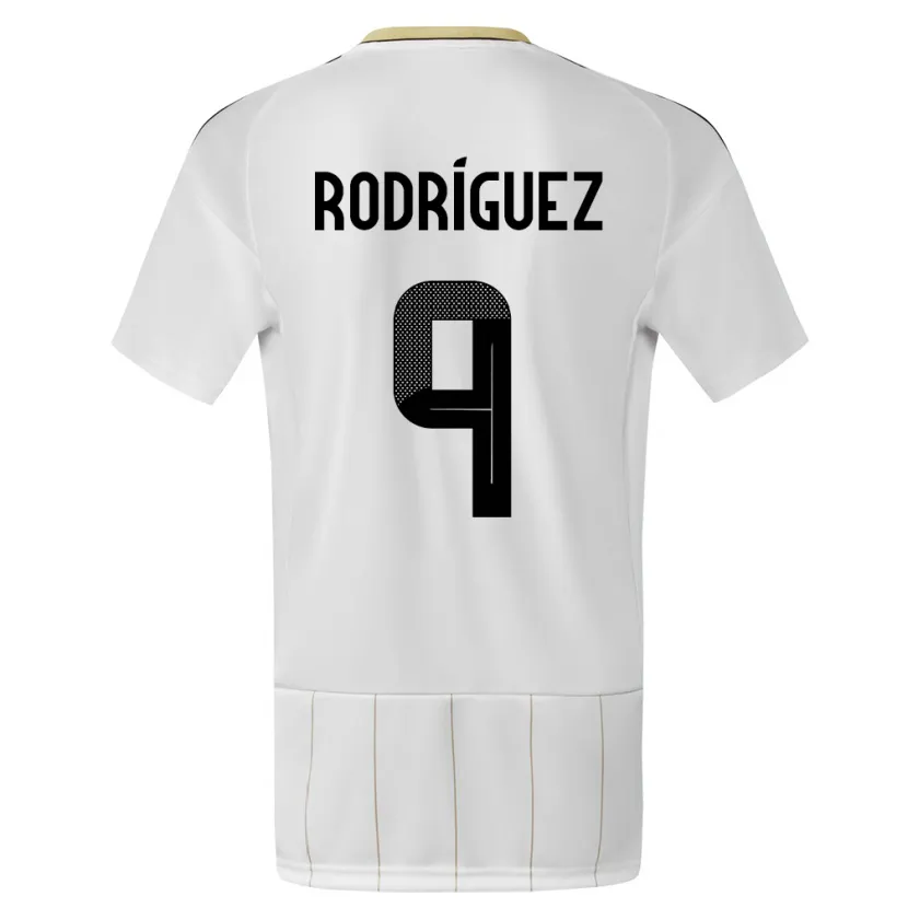 Danxen Hombre Camiseta Costa Rica Doryan Rodriguez #9 Blanco 2ª Equipación 24-26 La Camisa México
