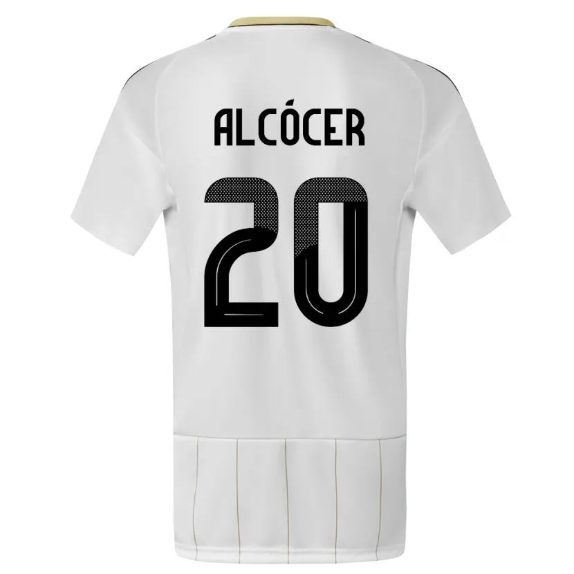 Danxen Hombre Camiseta Costa Rica Josimar Alcocer #20 Blanco 2ª Equipación 24-26 La Camisa México