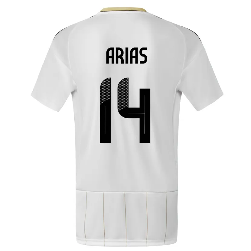Danxen Hombre Camiseta Costa Rica Timothy Arias #14 Blanco 2ª Equipación 24-26 La Camisa México