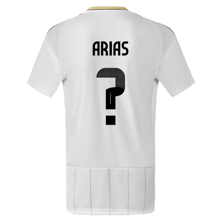 Danxen Hombre Camiseta Costa Rica Jose Arias #0 Blanco 2ª Equipación 24-26 La Camisa México