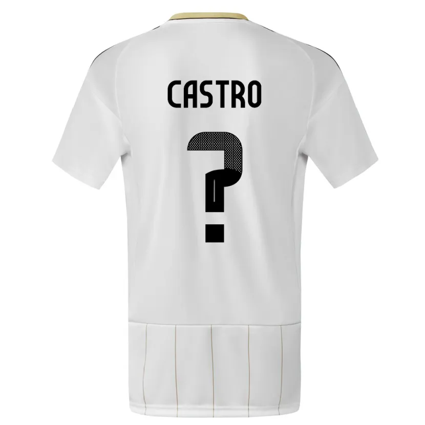 Danxen Hombre Camiseta Costa Rica Mathias Castro #0 Blanco 2ª Equipación 24-26 La Camisa México
