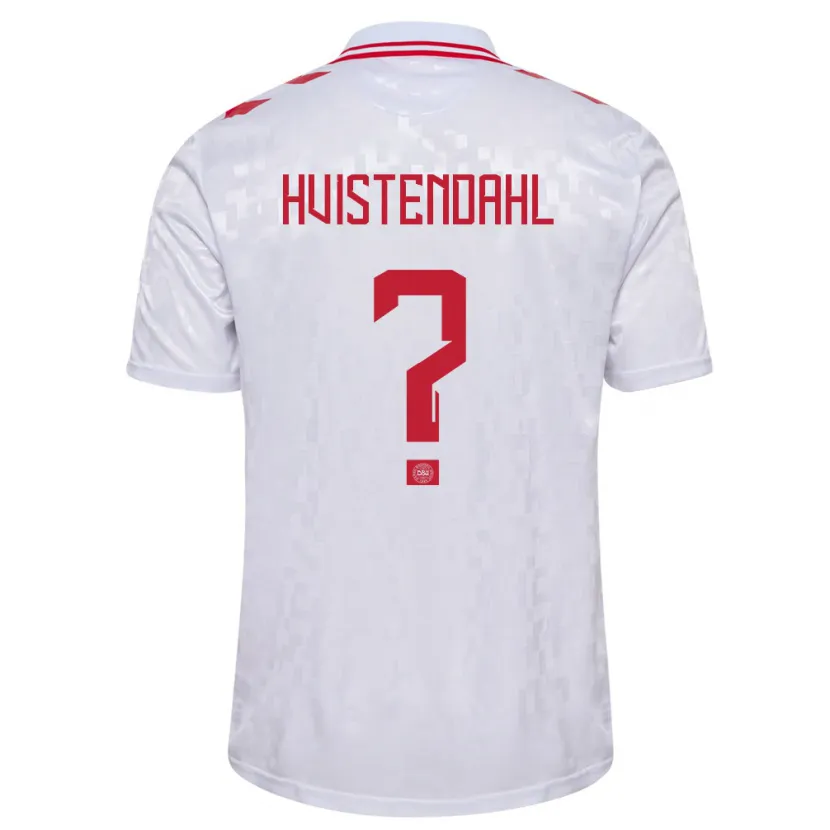 Danxen Hombre Camiseta Dinamarca Johan Hvistendahl #0 Blanco 2ª Equipación 24-26 La Camisa México