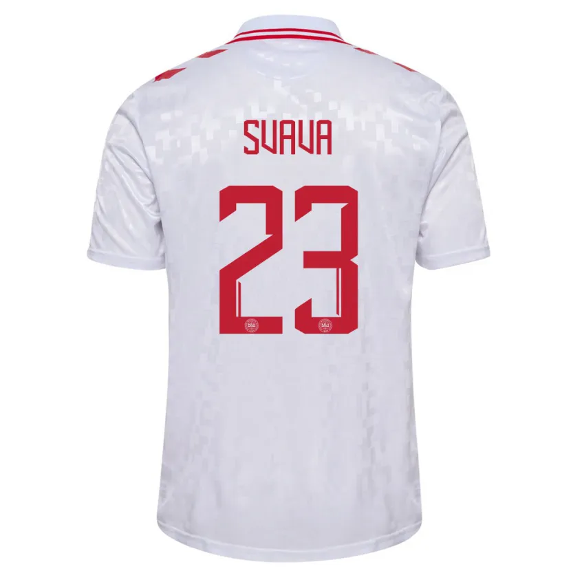 Danxen Hombre Camiseta Dinamarca Sofie Svava #23 Blanco 2ª Equipación 24-26 La Camisa México