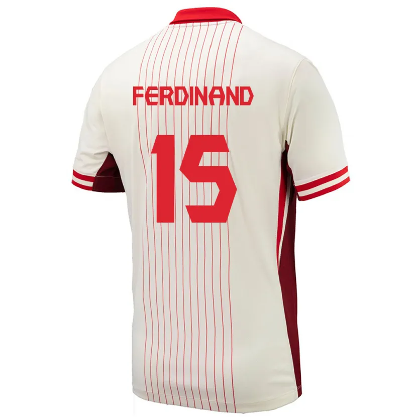 Danxen Hombre Camiseta Canadá Keesean Ferdinand #15 Blanco 2ª Equipación 24-26 La Camisa México