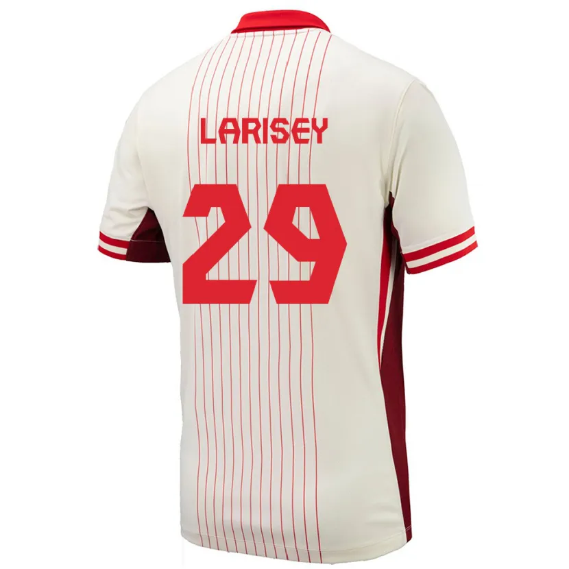 Danxen Hombre Camiseta Canadá Clarissa Larisey #29 Blanco 2ª Equipación 24-26 La Camisa México