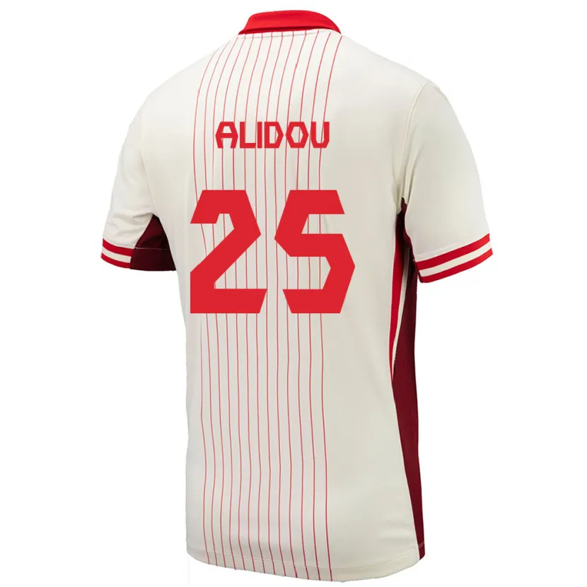 Danxen Hombre Camiseta Canadá Marie-Yasmine Alidou #25 Blanco 2ª Equipación 24-26 La Camisa México