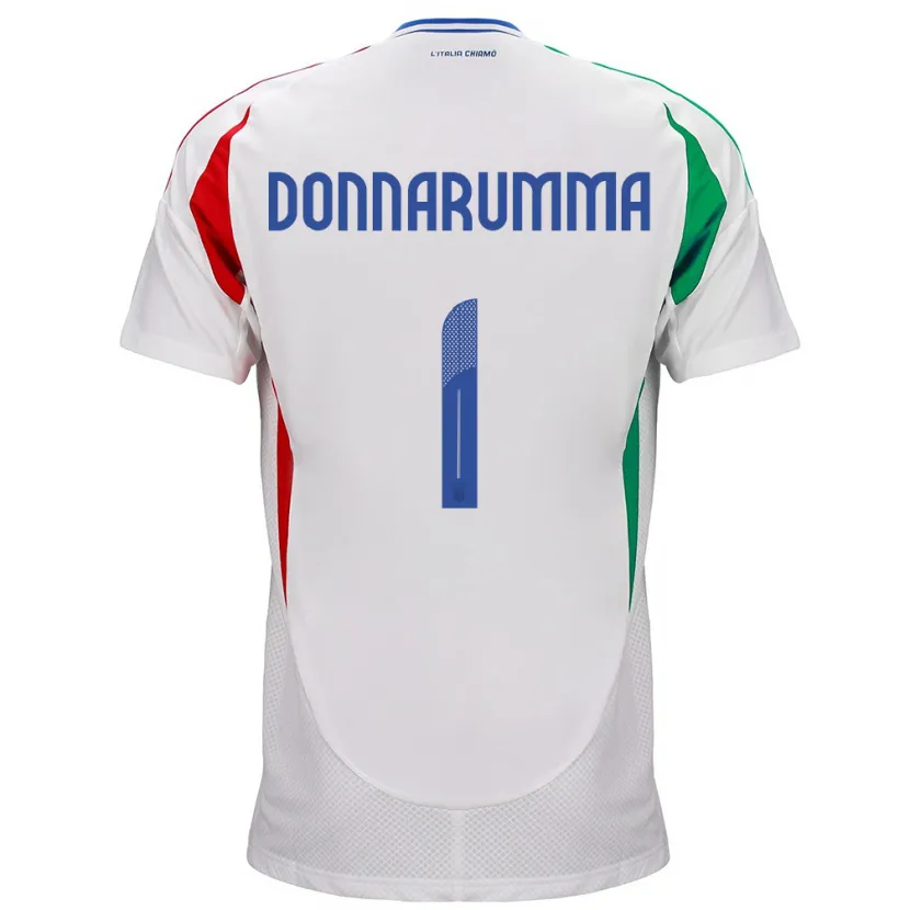 Danxen Hombre Camiseta Italia Gianluigi Donnarumma #1 Blanco 2ª Equipación 24-26 La Camisa México