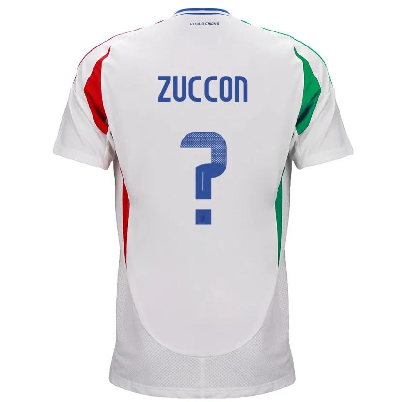 Danxen Hombre Camiseta Italia Federico Zuccon #0 Blanco 2ª Equipación 24-26 La Camisa México