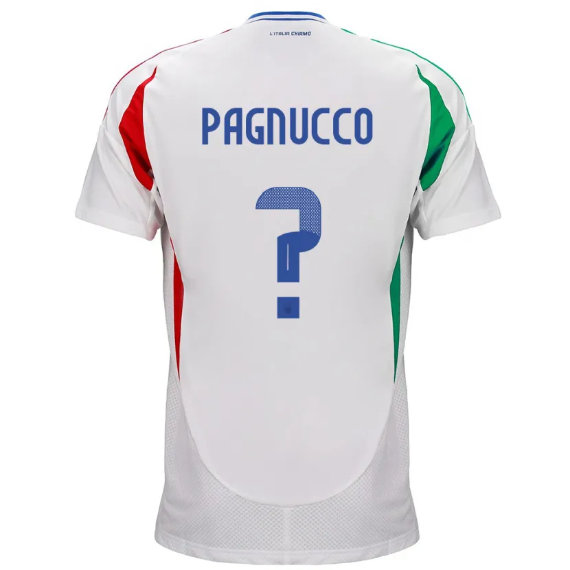 Danxen Hombre Camiseta Italia Filippo Pagnucco #0 Blanco 2ª Equipación 24-26 La Camisa México
