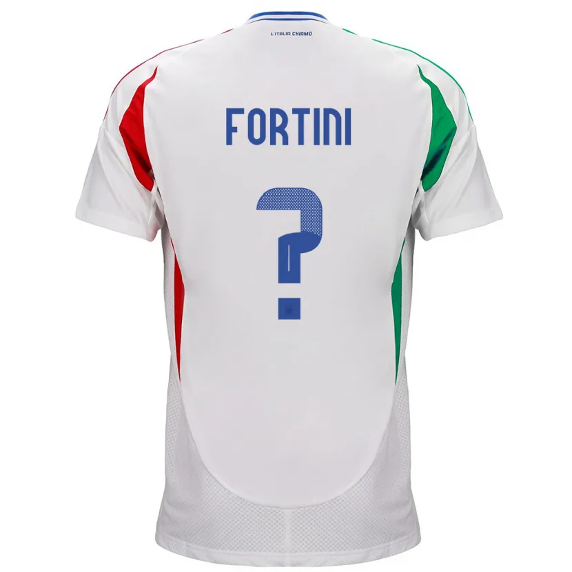 Danxen Hombre Camiseta Italia Niccolò Fortini #0 Blanco 2ª Equipación 24-26 La Camisa México