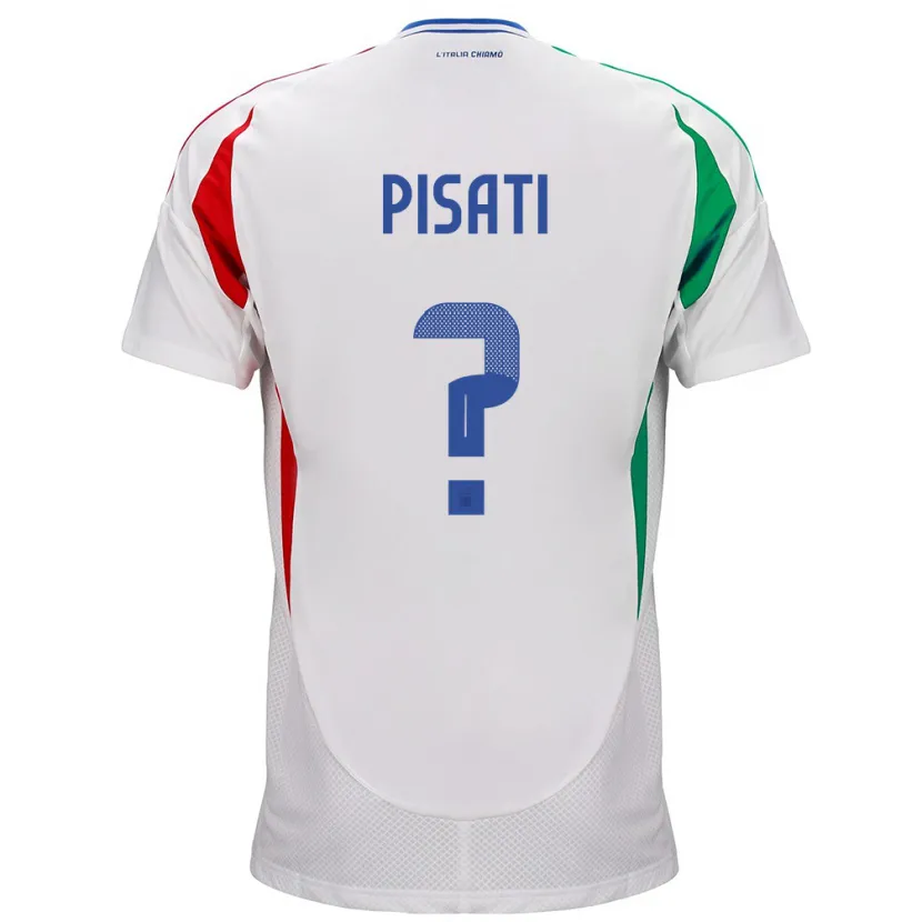 Danxen Hombre Camiseta Italia Samuele Pisati #0 Blanco 2ª Equipación 24-26 La Camisa México