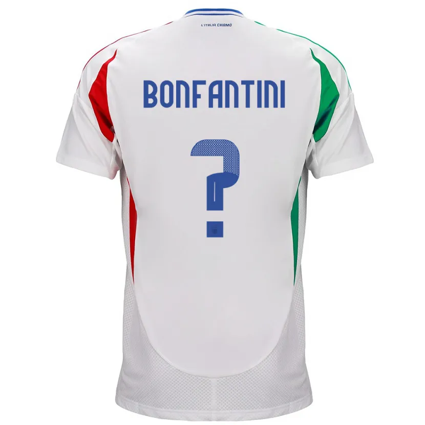 Danxen Hombre Camiseta Italia Agnese Bonfantini #0 Blanco 2ª Equipación 24-26 La Camisa México