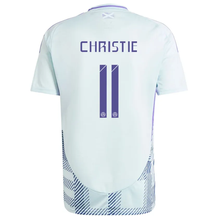 Danxen Hombre Camiseta Escocia Ryan Christie #11 Azul Menta Claro 2ª Equipación 24-26 La Camisa México