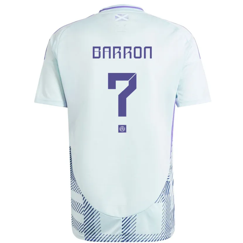 Danxen Hombre Camiseta Escocia Connor Barron #0 Azul Menta Claro 2ª Equipación 24-26 La Camisa México