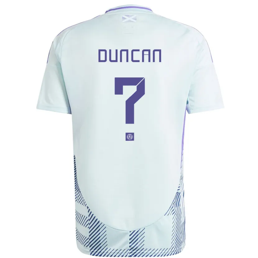 Danxen Hombre Camiseta Escocia Ryan Duncan #0 Azul Menta Claro 2ª Equipación 24-26 La Camisa México