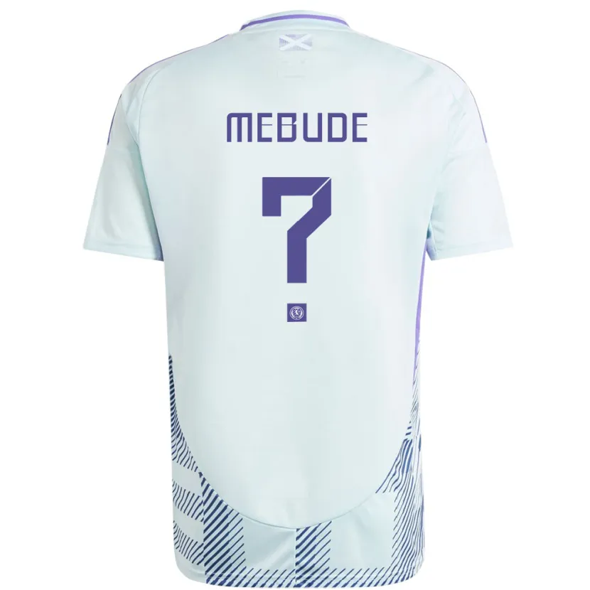 Danxen Hombre Camiseta Escocia Adedire Mebude #0 Azul Menta Claro 2ª Equipación 24-26 La Camisa México