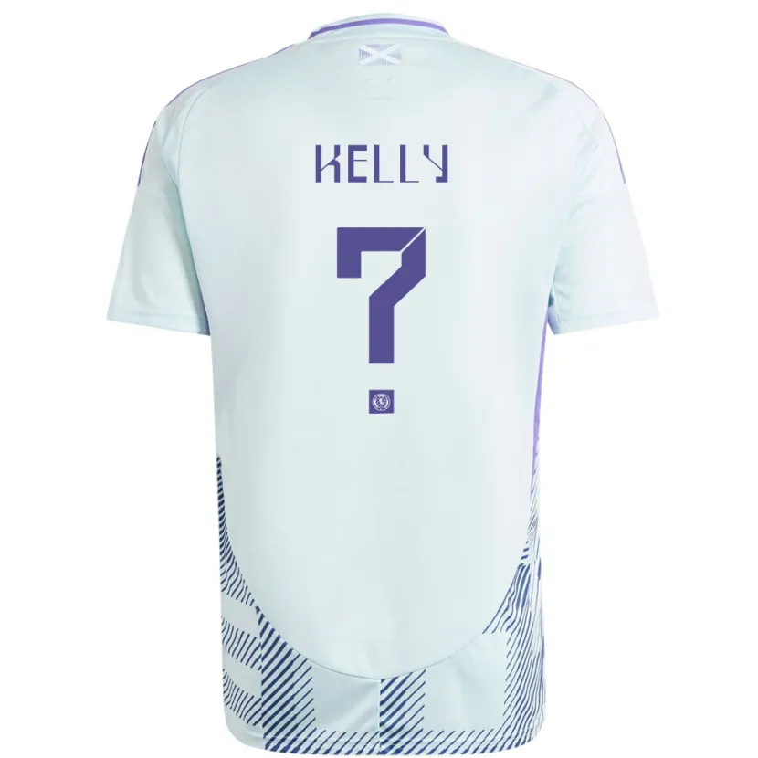 Danxen Hombre Camiseta Escocia Daniel Kelly #0 Azul Menta Claro 2ª Equipación 24-26 La Camisa México