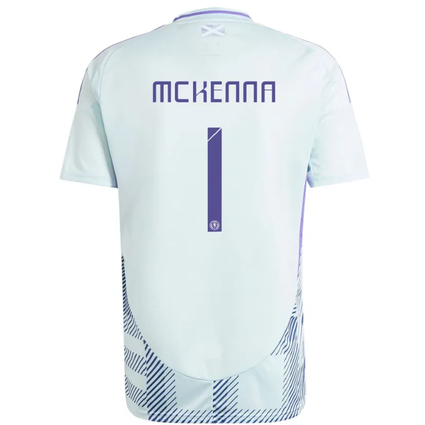 Danxen Hombre Camiseta Escocia Callan Mckenna #1 Azul Menta Claro 2ª Equipación 24-26 La Camisa México