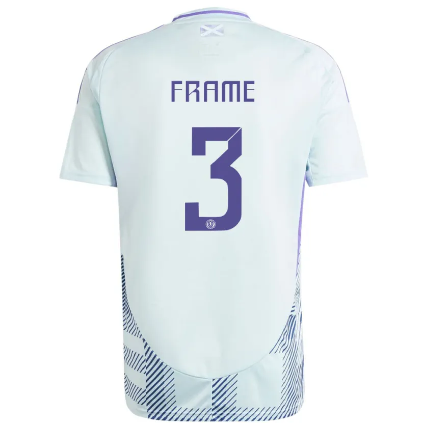 Danxen Hombre Camiseta Escocia Mitchel Frame #3 Azul Menta Claro 2ª Equipación 24-26 La Camisa México