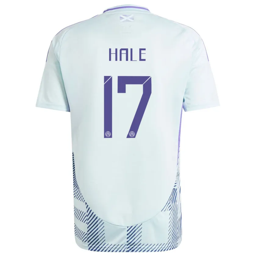 Danxen Hombre Camiseta Escocia Finlay Hale #17 Azul Menta Claro 2ª Equipación 24-26 La Camisa México