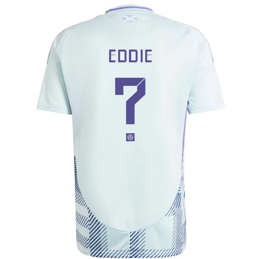Danxen Hombre Camiseta Escocia Leah Eddie #0 Azul Menta Claro 2ª Equipación 24-26 La Camisa México