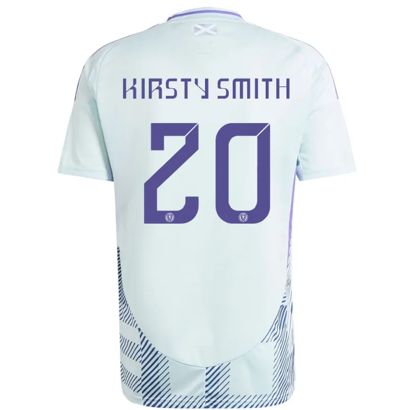 Danxen Hombre Camiseta Escocia Kirsty Smith #20 Azul Menta Claro 2ª Equipación 24-26 La Camisa México