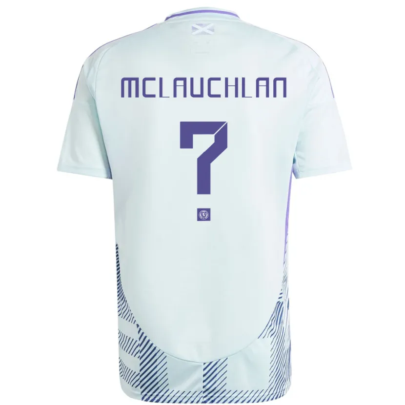 Danxen Hombre Camiseta Escocia Rachel Mclauchlan #0 Azul Menta Claro 2ª Equipación 24-26 La Camisa México