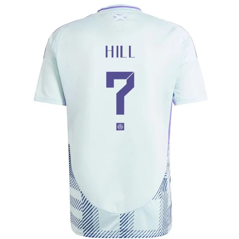 Danxen Hombre Camiseta Escocia Kathryn Hill #0 Azul Menta Claro 2ª Equipación 24-26 La Camisa México